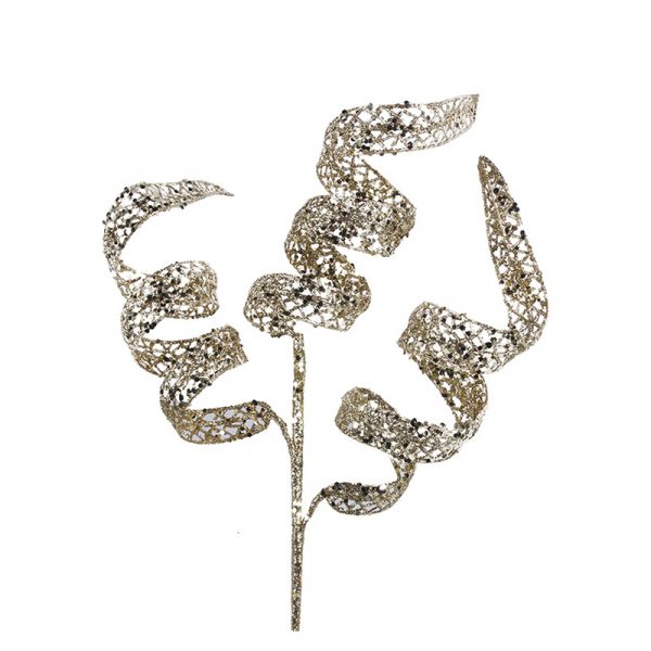 Gold Swirl Glitter Stem 60cm