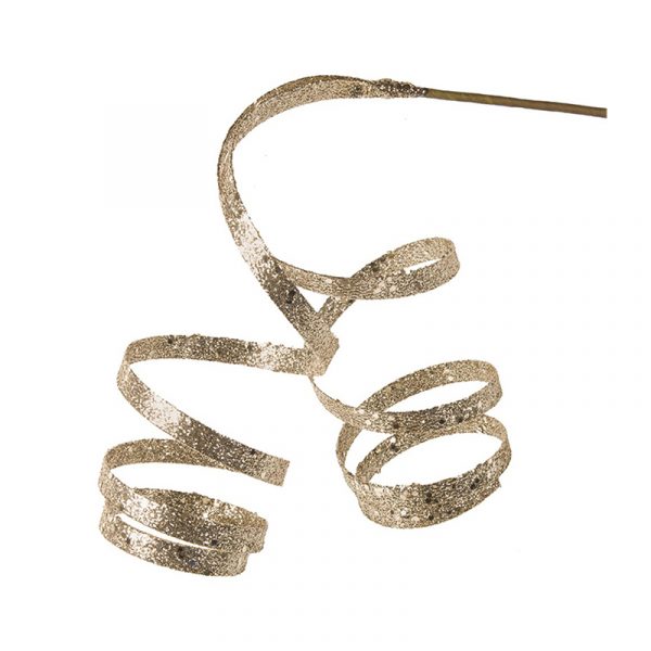 Champagne Curly Stem 65cm