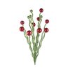 Red & Green Glitter Stem 75cm