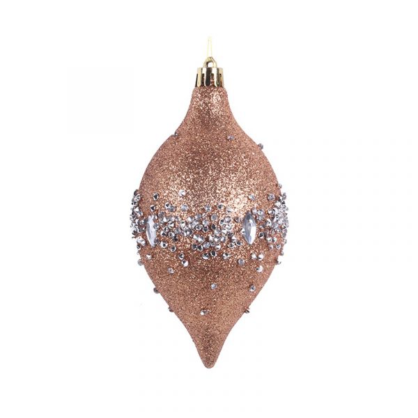 Champagne Gold Glitter Finish Finial 13cm