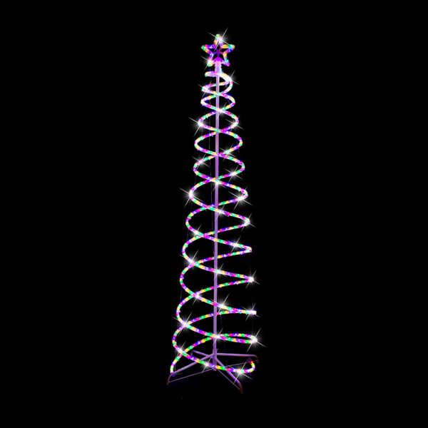 LED SPIRAL CHRISTMAS TREE ROPELIGHT (1.8m) MULTI COLOURED