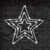 LED 3 in 1 CHRISTMAS STAR ROPELIGHT (80x80cm) COOL WHITE