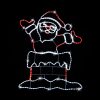 santa in chimney led rope light