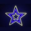 BLUE AND WHITE NEON STAR