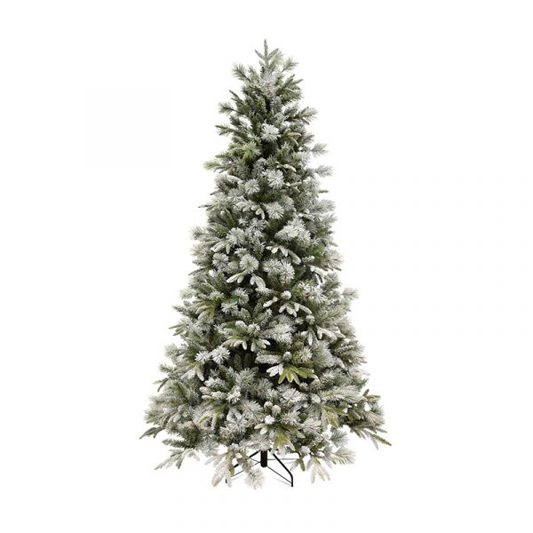 8FT FLOCKED EMERALD ANGEL PINE CHRISTMAS TREE (240cm)