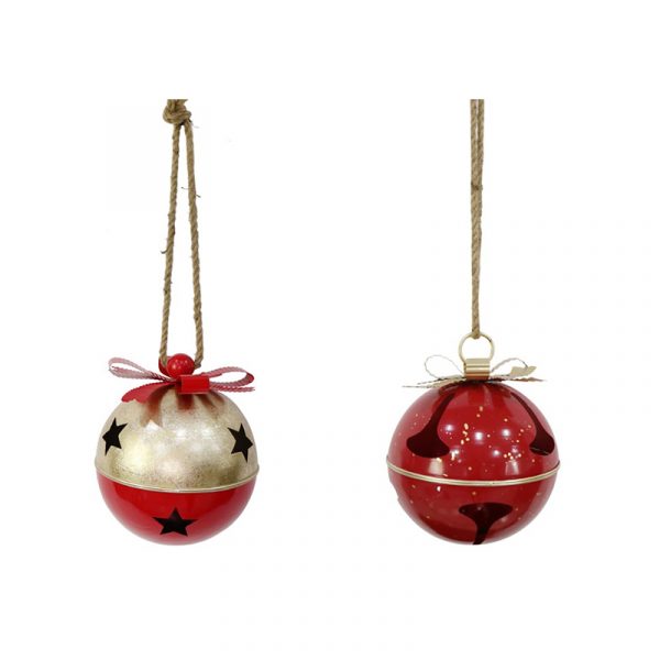 GIANT METAL NUT BELL CHRISTMAS ORNAMENT (23.5cm) MULTIPLE STYLES