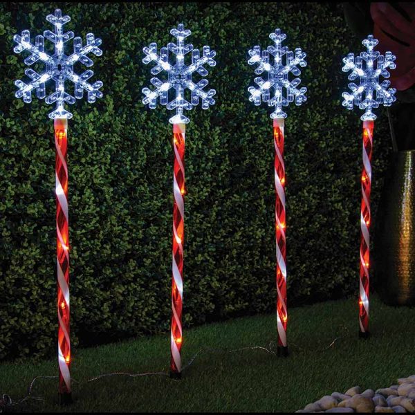 LED CANDY SNOWFLAKE PATH CHRISTMAS LIGHTS (4 PACK)