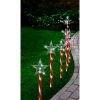 SOLAR LED CANDY CANE STAR GARDEN PATH LIGHTS (8 PACK)