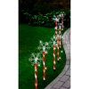 SOLAR CANDY CANE SNOWFLAKE GARDEN PATH LIGHTS (8 PACK)