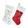 53CM MERRY STOCKING GOLD FOIL ASST