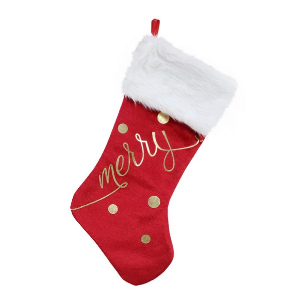 MERRY STOCKING GOLD FOIL