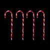 58CM 4PC LED CANDY CANE STAKES WITH TIMER