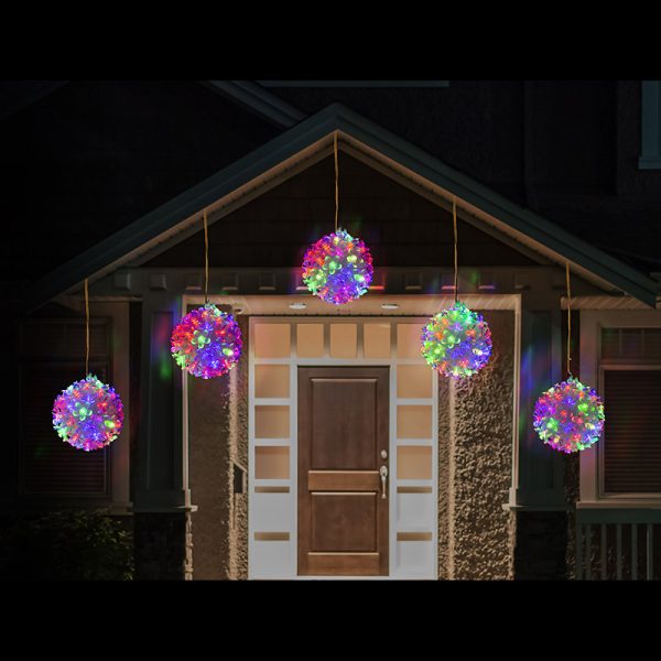 XL0992 10CM 5PC LED PETAL BALLS COLOUR CHANGING