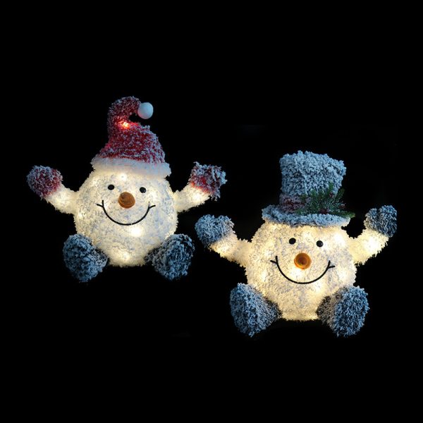 LED FROSTY CUTE SNOWMAN (2 ASST)