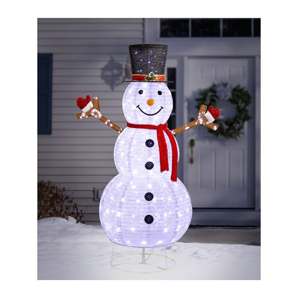 LED POP UP SNOWMAN WITH TWINKLING EFFECT