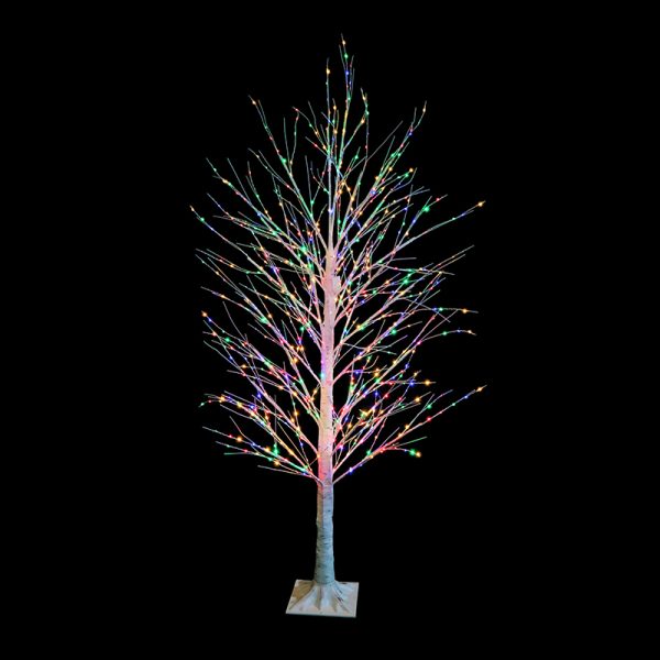 180CM LED DAZZLING MULTI COLOURED BIRCH TREE TWINKLING EFFECT