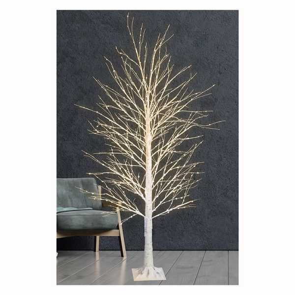 180CM LED DAZZLING WARM WHITE BIRCH TREE TWINKLING