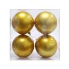 10CM 4PK GOLD BAUBLES UV STABLE