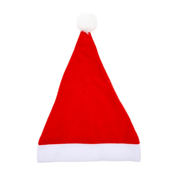 HAT SANTA XMAS PLUSH BASIC ADULT SIZE RED