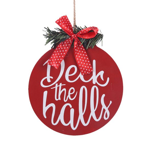 DECK THE HALLS SIGN 17CM