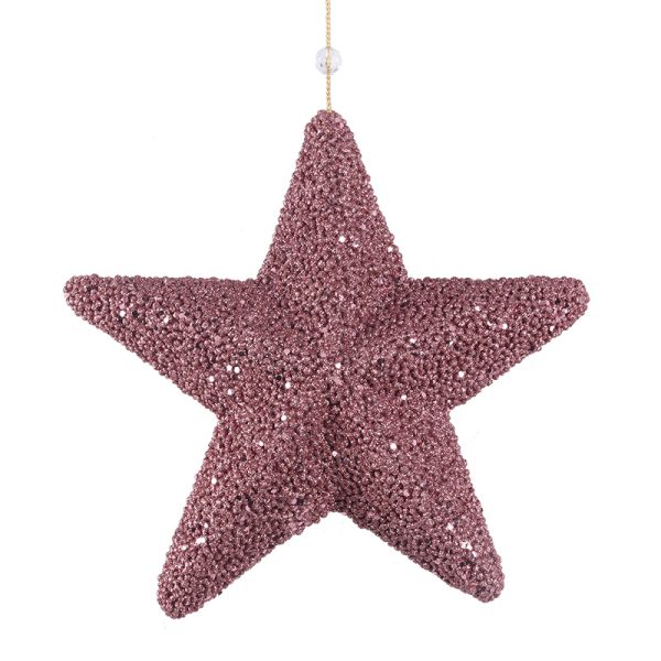 ROSE HANGING STAR 25CM