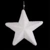 25CM WHITE HANGING STAR
