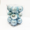 8CM Light Blue Mixed Baubles 12PC