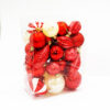 36 Piece Red & White Bauble Set in Mix Sizes