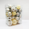 36 Piece Silver Bauble Set in Mix Sizes
