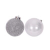 20CM SILVER BAUBLE SHINY OR TINSEL FINISH