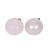 15CM WHITE BAUBLE PEARL OR TINSEL FINISH