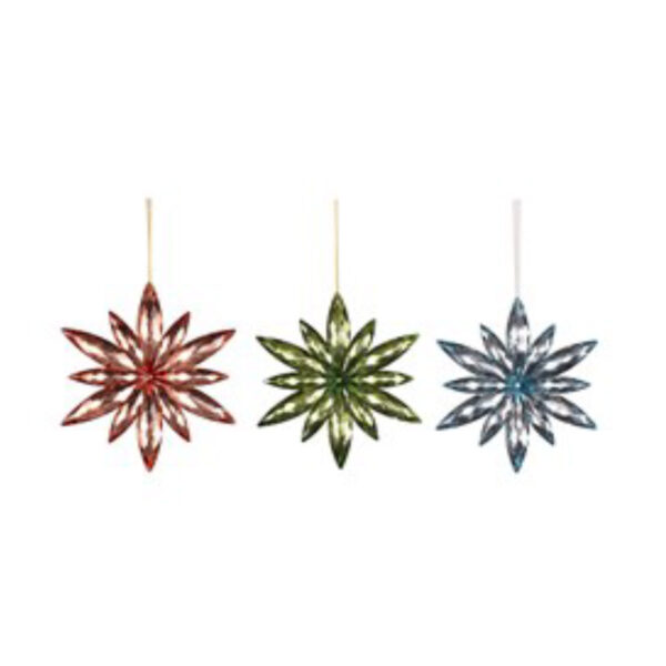 11.2CM ACRYLIC SNOWFLAKE TREE ORNAMENT