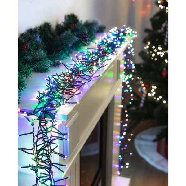 10.4m 720 MULTI COLOURED LED CLUSTER LIGHTS