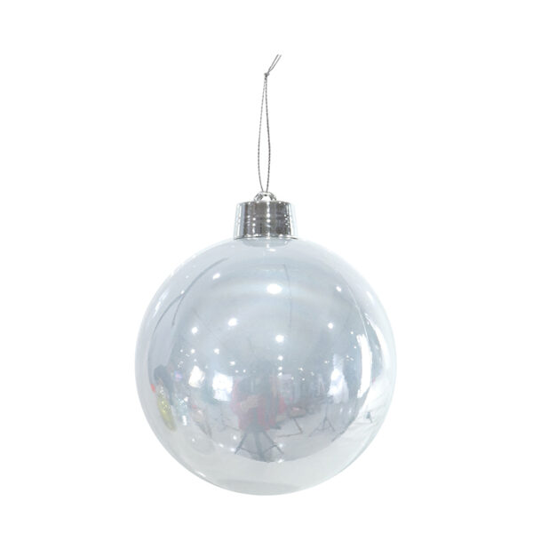 20cm SILVER DELUXE PEARL BAUBLE