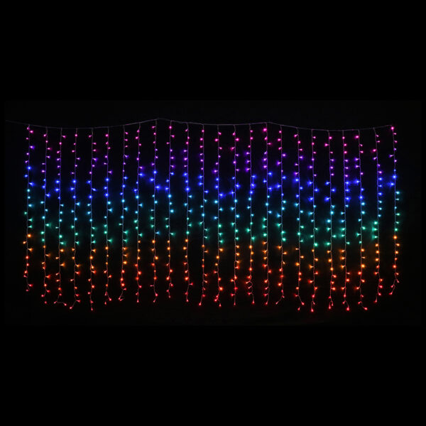 360cm x 180cm LED RAINBOW CURTAIN FLASH
