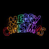 100cm x 50cm RAINBOW MERRY CHRISTMAS LED ROPELIGHT