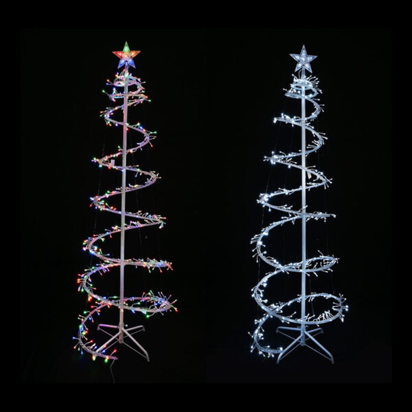180cm LED CLUSTER SPIRAL TREE  WITH FLASHING EFFECT