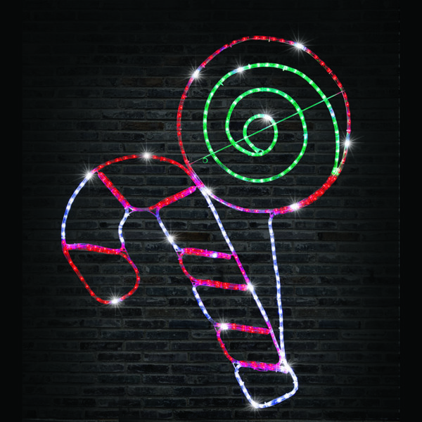 LED ROPE LIGHT CANDY CANE AND LOLLIPOP