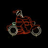 97cm SANTA ON MOTORBIKE LED FLEXI STRIP WITH FLASHING EFFECT
