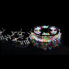 69m 1000  MULIT COLOURED LED FAIRY LIGHTS ON REEL WITH GREEN CABLE