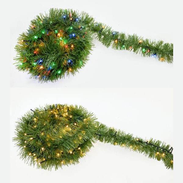 10m PRE-LIT TINSEL GARLAND WITH 400 LED LIGHTS