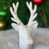 White Ceramic Reindeer Head