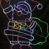 98CM SANTA WITH SACK LED ROPE LIGHT