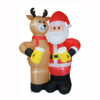 santa and deer drinking beer inflatable