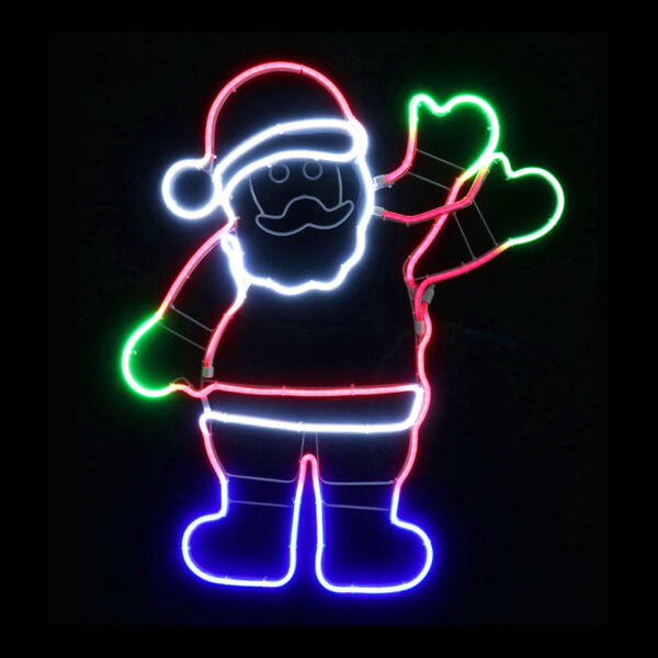 NEON WAVING SANTA